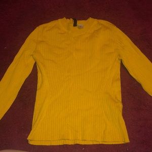 *H&M* long sleeve shirt* yellow* size s*